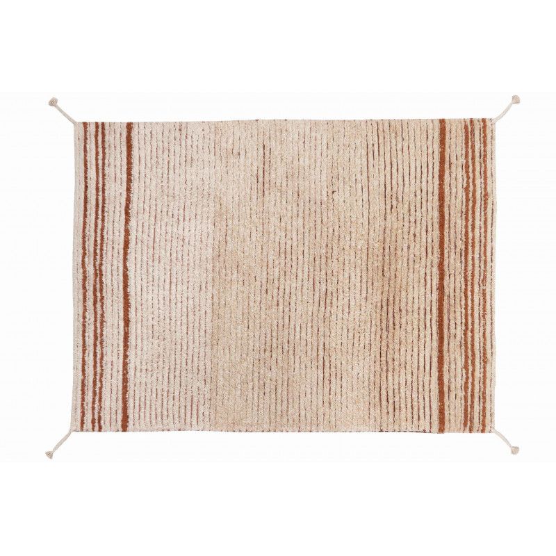 Tapis Coton Lavable Reversible Twin Caramel par Lorena Canals - 170 x 240 cm