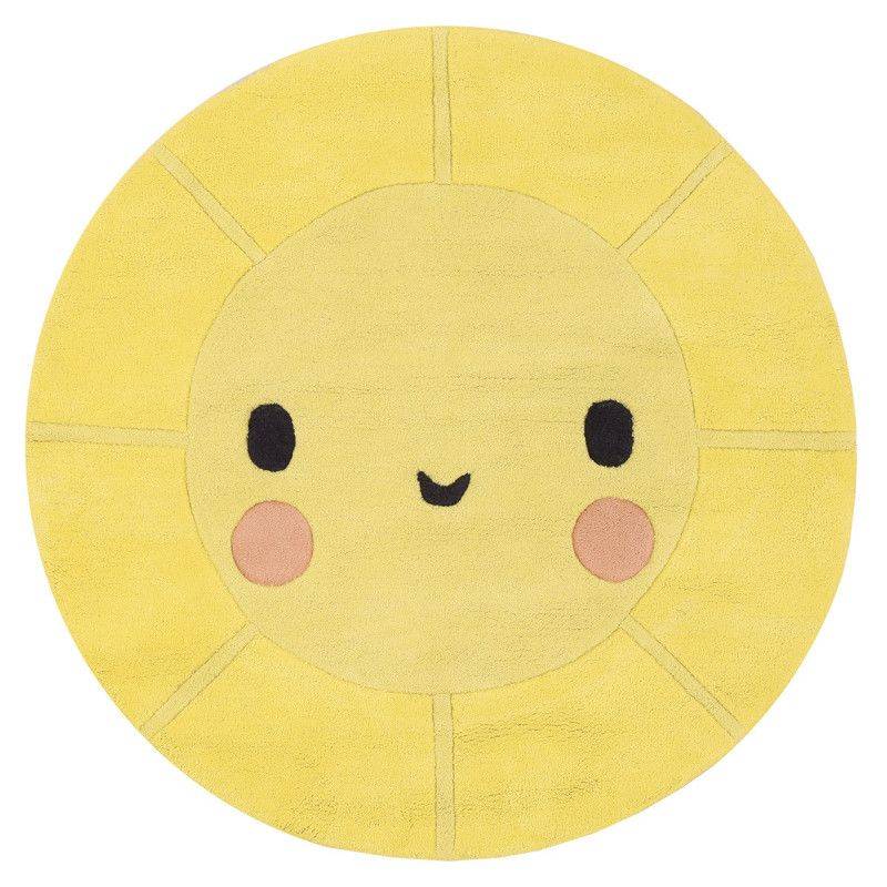 Tapis Coton Emoji Sun par Lilipinso