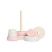 Tour d'empilage en bois Shell Pink