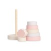 Tour d'empilage en bois Shell Pink