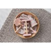 Tour d'empilage en bois Shell Pink