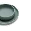 Coffret de table bébé Silicone Vert Cendré (4pcs)
