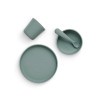 Coffret de table bébé Silicone Vert Cendré (4pcs)