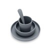 Coffret de table bébé Silicone Gris Tempête (4pcs)