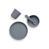 Coffret de table bébé Silicone Gris Tempête (4pcs)