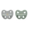 Tétine physiologique caoutchouc naturel 3-36 mois - Gris et Bleu (2pcs)