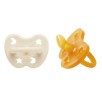 Tétine physiologique caoutchouc naturel 3-36 mois - Beige et Jaune (2pcs)