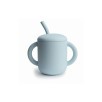 Tasse d'apprentissage avec paille - Powder Blue