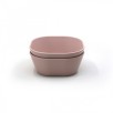 Lot de 2 bols carrés Mushie Rose