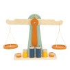 Balance en bois avec 6 poids Balance en bois avec 6 poids