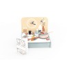 Mini-cuisine en bois avec 8 accessoires Mini-cuisine en bois avec 8 accessoires