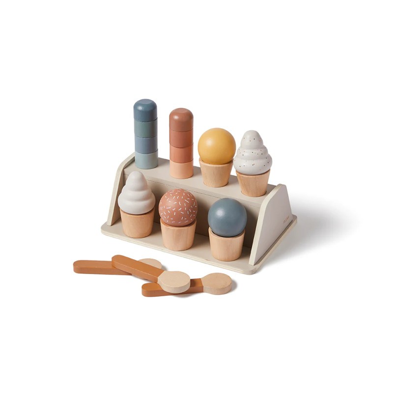 Set de glaces en bois