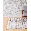 Tapis kilim TRIANGLES - Bleu - M Tapis kilim TRIANGLES - Bleu - M