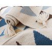 Tapis kilim TRIANGLES - Bleu - M Tapis kilim TRIANGLES - Bleu - M