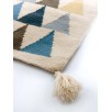 Tapis kilim TRIANGLES - Bleu - M Tapis kilim TRIANGLES - Bleu - M