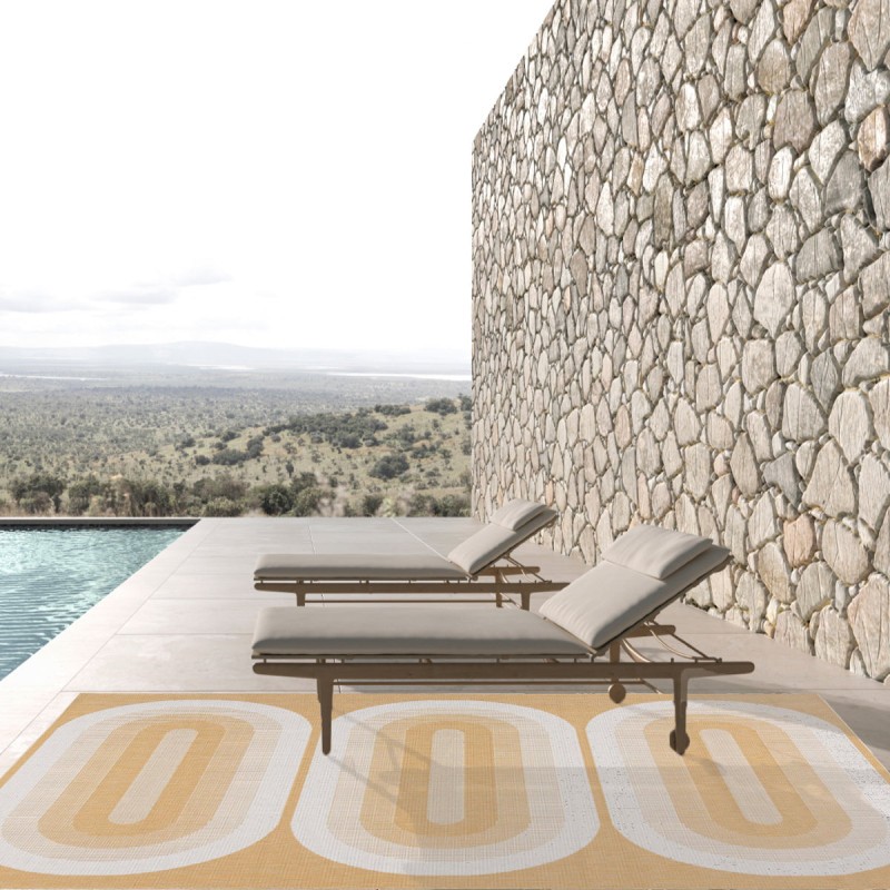 Tapis intérieur extérieur ELLIPSE vert jaune 160 cm x 230 cm
