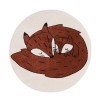 Tapis rond enfant FAMILLE RENARD - 120 cm x 120 cm