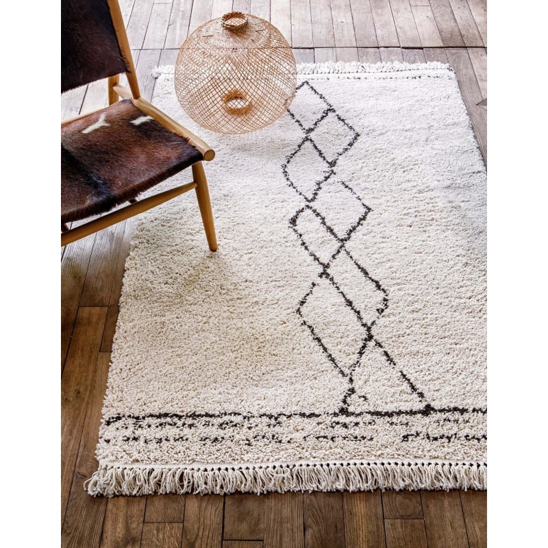 Tapis shaggy FEZ - Beige - M