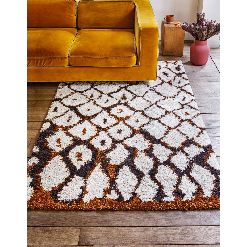 Tapis shaggy MARRAKECH - Crème - L