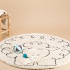 Tapis shaggy rond enfant PETIT MOUTON