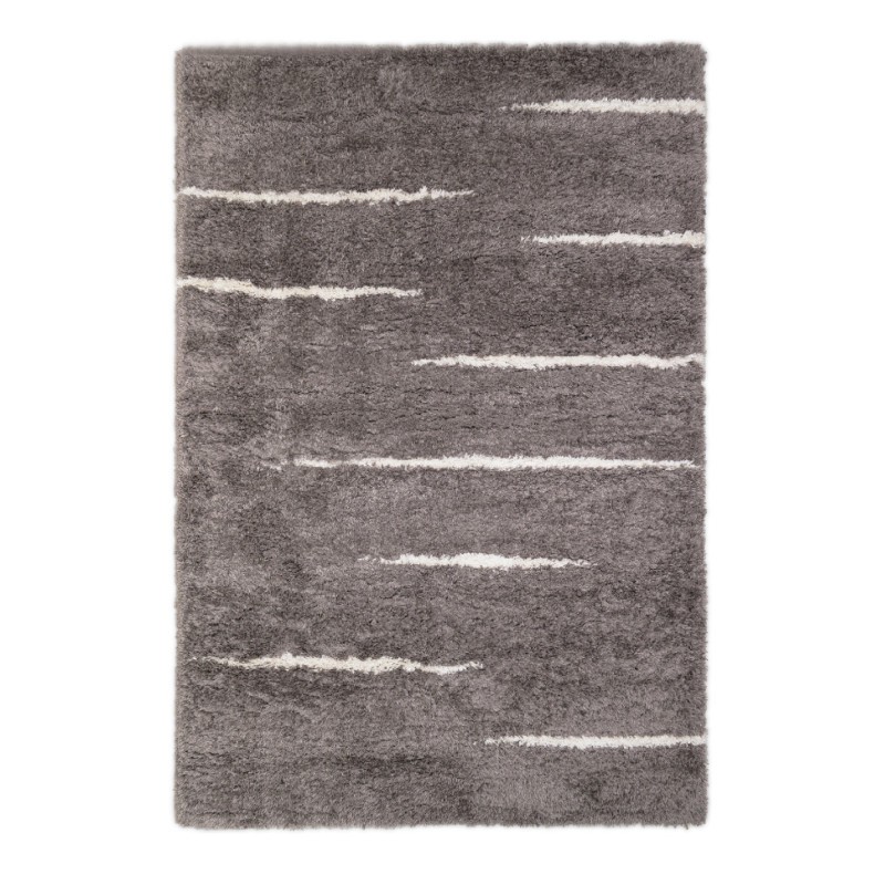 Tapis shaggy en fausse fourrure MELLOW - Gris