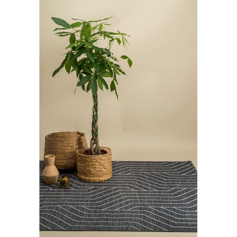Tapis intérieur extérieur RYTHM - Bleu marine - M
