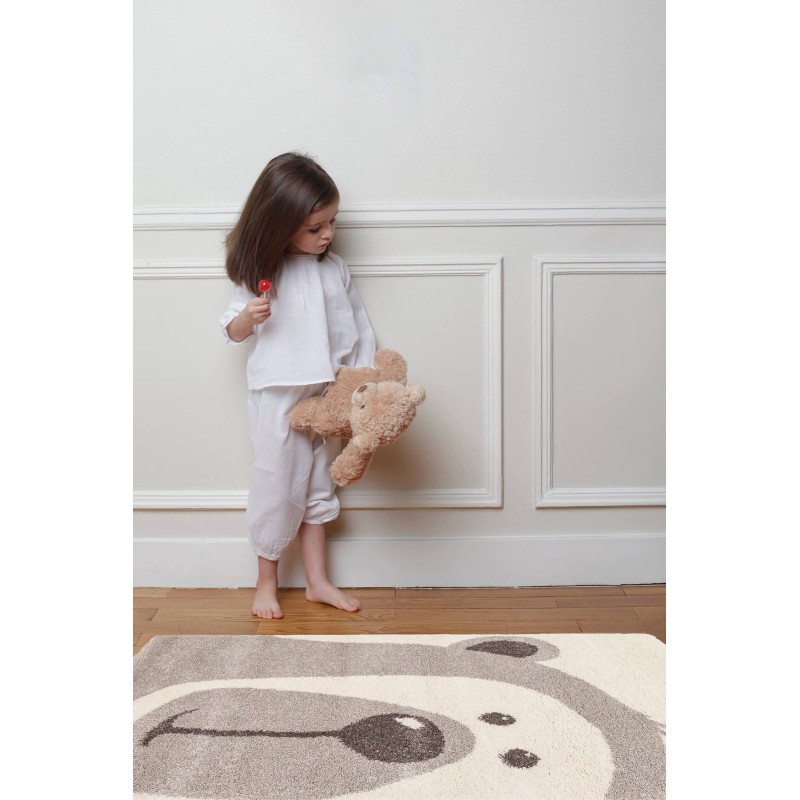 Tapis enfant OURSON - Gris - S