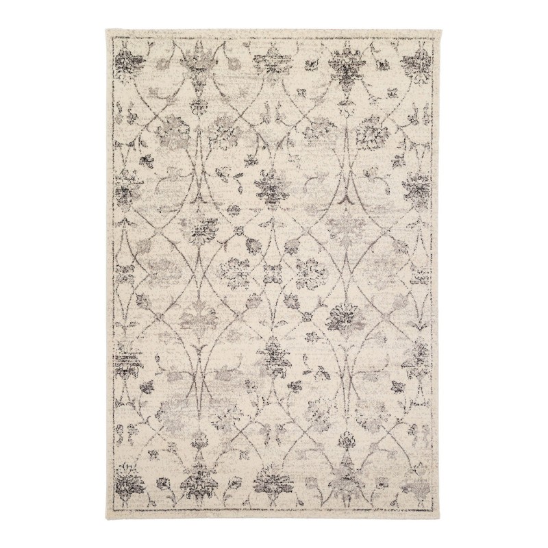 Tapis Inspiration Florale - Argent - L