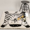 Tapis enfant shaggy ZEBRE - Crème - S Tapis enfant shaggy ZEBRE - Crème - S