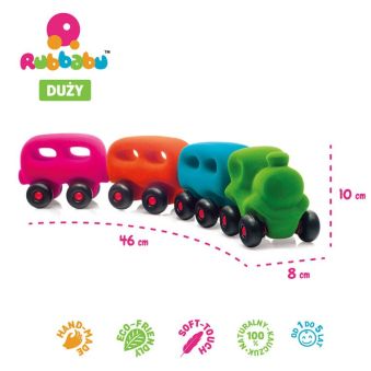 Train avec 3 wagons magnétiques - Rubbabu