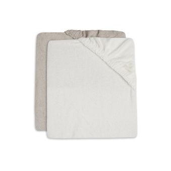 Housse Matelas à Langer Éponge 50x70cm Ivory/Nougat (2pack)