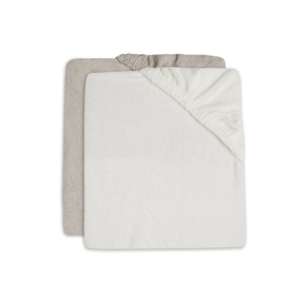 Housse Matelas à Langer Éponge 50x70cm Ivory/Nougat (2pack)