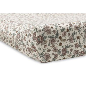 Housse matelas à langer Jersey 50x70cm Retro Flowers