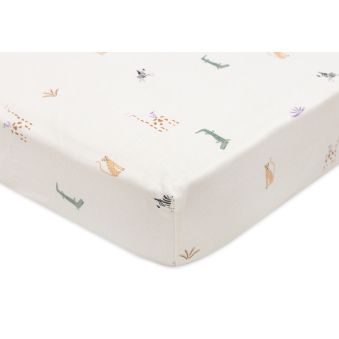 Drap-housse Jersey 60x120cm - Jungle Jambo