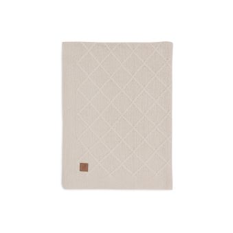 Couverture Berceau 75x100cm Check Knit - Oatmeal
