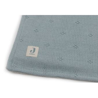 Couverture 100x150cm Cosy Knit - Sea Green/Velvet