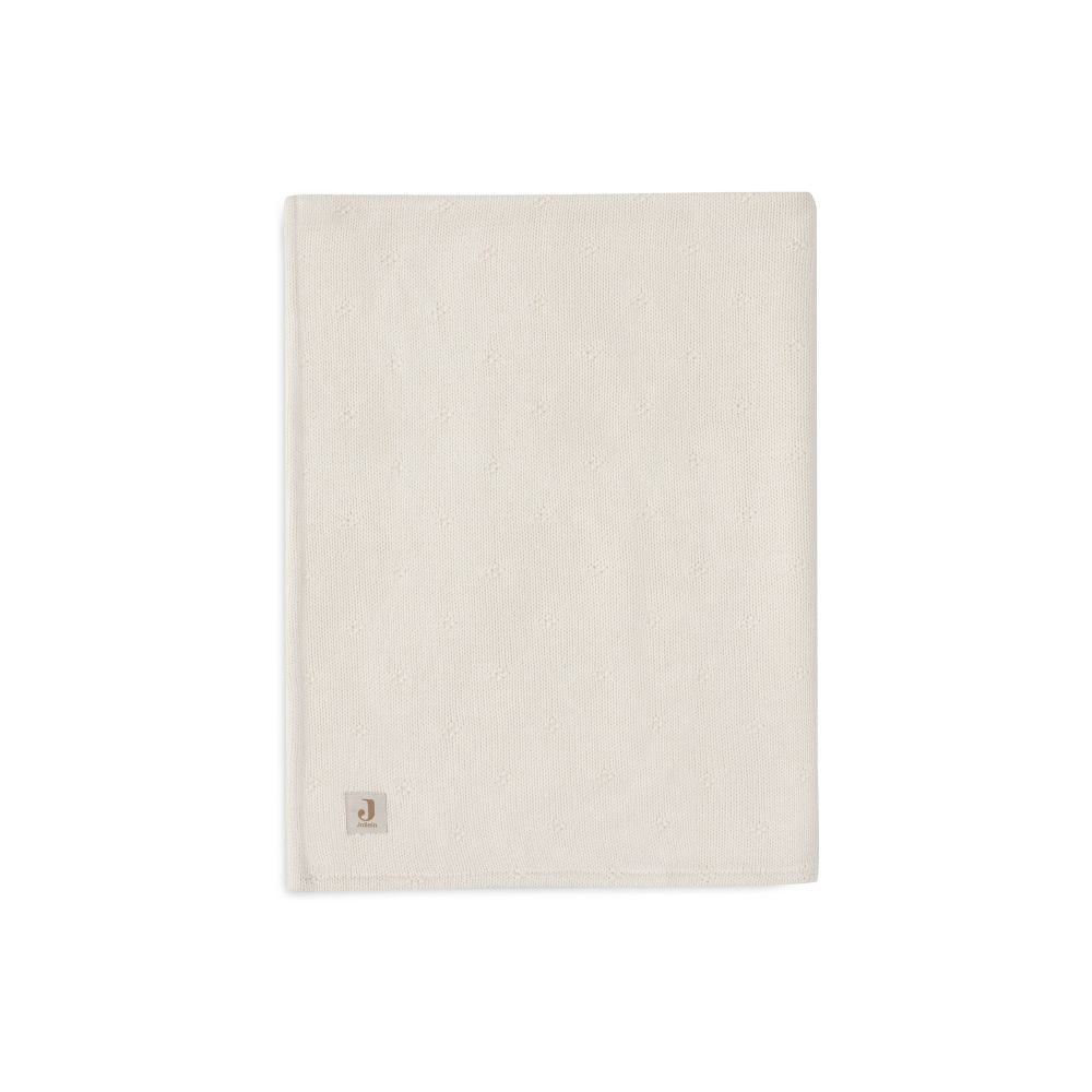 Couverture 100x150cm Cosy Knit - Ivory/Velvet