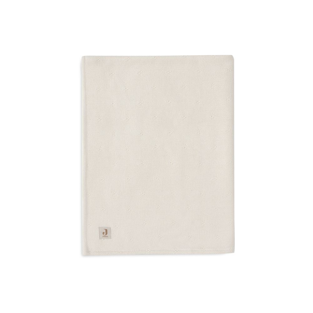 Couverture Berceau 75x100cm Cosy Knit - Ivory/Velvet