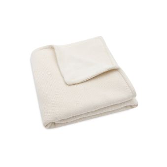 Couverture Berceau 75x100cm Cosy Knit - Ivory/Velvet