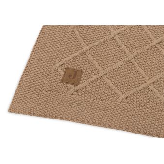 Couverture Berceau 75x100cm Check Knit - Biscuit