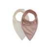 Bavoir Bandana Velvet Rib - Wild Rose/Ivory - 2 Unités