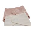 Bavoir Bandana Velvet Rib - Wild Rose/Ivory - 2 Unités