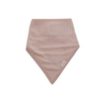 Bavoir Bandana Velvet Rib - Wild Rose/Ivory - 2 Unités