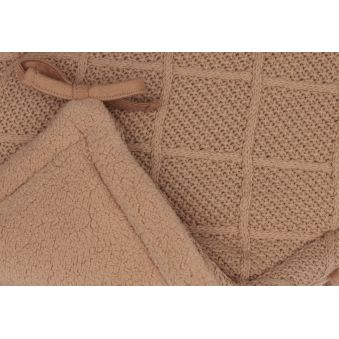 Tour de parc 180x30cm Check Knit - Biscuit