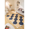 Tapis lavable en machine - Stampa - Motif symétrique doré 80 X 300 cm