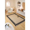 Tapis aspect jute - Palma - Motif damier - noir 80 X 150 cm Tapis aspect jute - Palma - Motif damier - noir 80 X 150 cm