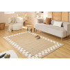 Tapis aspect jute - Palma - Motif damier - blanc 80 X 150 cm Tapis aspect jute - Palma - Motif damier - blanc 80 X 150 cm