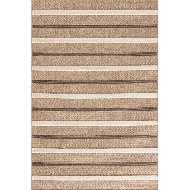 Tapis aspect jute - Palma - Motif zèbre - blanc 80 X 150 cm
