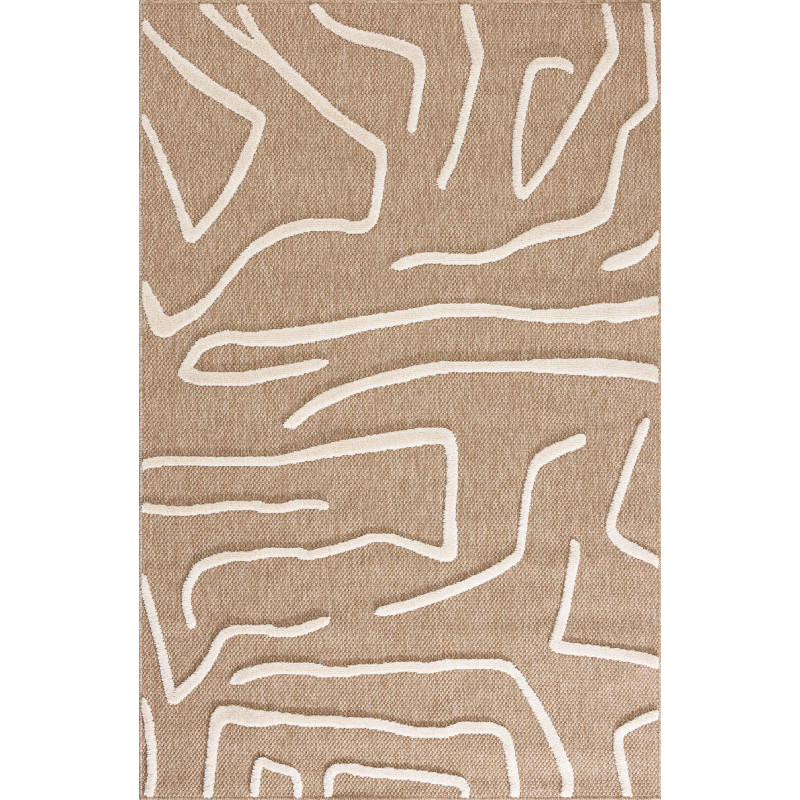 Tapis aspect jute - Palma - Motif géométrique 80 X 150 cm