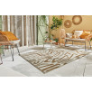 Tapis d'extérieur motifs abstrait beige 120 X 160 cm Tapis d'extérieur motifs abstrait beige 120 X 160 cm